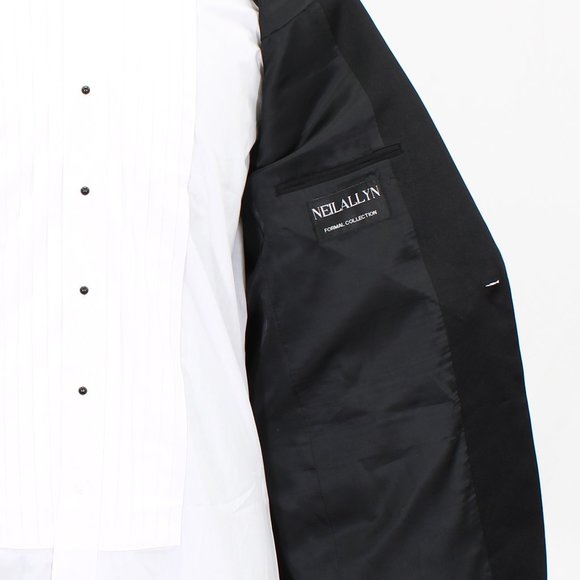 Neil Allyn 40L Black Solid 1-Button Tuxedo Jacket Blazer V136 - Picture 10 of 11